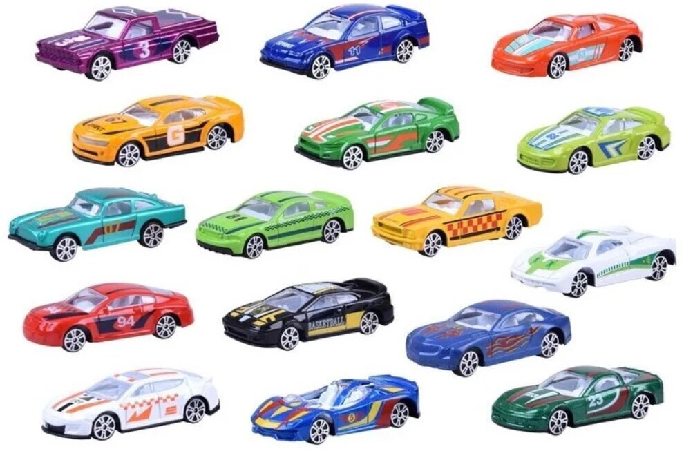 Võidusõiduautode komplekt Hautton Die-Cast mini, 16 tk цена и информация | Poiste mänguasjad | kaup24.ee