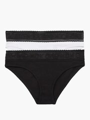 Tüdrukute aluspüksid Calvin Klein Bikini-Lace Black 2Pck 520882683 hind ja info | Tüdrukute aluspesu | kaup24.ee