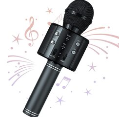 WS-858 juhtmevaba karaokemikrofon- Bluetooth käsikõlar, must hind ja info | Mikrofonid | kaup24.ee