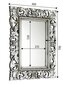 Vannitoa peegel, puidust raam, käsitsi nikerdatud, 40x70 cm, SAMBLUNG must цена и информация | Vannitoa peeglid | kaup24.ee