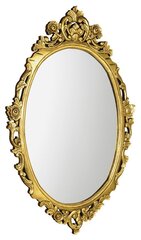 Зеркало для ванной, деревянная рама, ручная резьба, 80x100 см, DESNA золото цена и информация | Зеркала | kaup24.ee