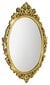 Vannitoa peegel, puidust raam, käsitsi nikerdatud, 80x100 cm, DESNA kuldne цена и информация | Vannitoa peeglid | kaup24.ee