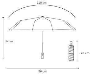 Складной зонт, KR24-2 цена и информация | Женские зонты | kaup24.ee