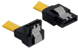 Delock Cable SATA 6 Gb/s male straight > SATA male down 30 cm yellow metal цена и информация | Кабели и провода | kaup24.ee