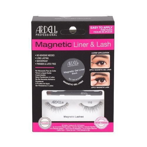 Ardell Magnetic Liner & Lash 110 Set - Gift set for false eyelashes 1.0ks Black hind ja info | Kunstripsmed, ripsmekoolutajad | kaup24.ee