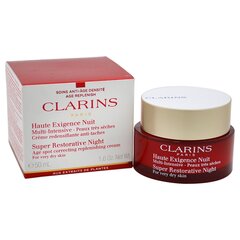 Ночной крем для лица Clarins Super Restorative Night для сухой кожи, 50 мл цена и информация | Кремы для лица | kaup24.ee