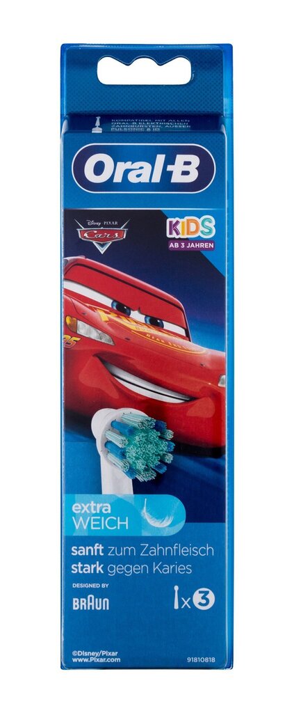 Braun Oral-B Kids Cars цена и информация | Elektriliste hambaharjade otsikud | kaup24.ee