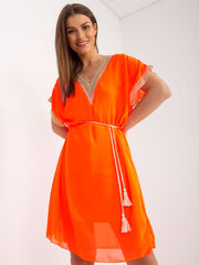 Женское оранжевое флуоресцентное платье одного размера цена и информация | Платья | kaup24.ee