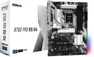 ASRock B760 Pro RS/D4, ATX, LGA1700, DDR4 hind ja info | Emaplaadid | kaup24.ee