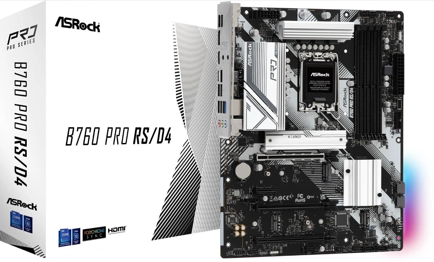 ASRock B760 Pro RS/D4, ATX, LGA1700, DDR4 цена и информация | Emaplaadid | kaup24.ee