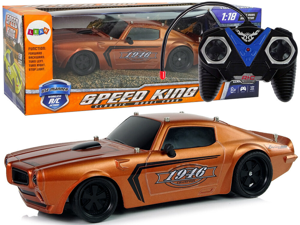 Lean toys Sportauto R/C 1:18 Brown цена и информация | Poiste mänguasjad | kaup24.ee