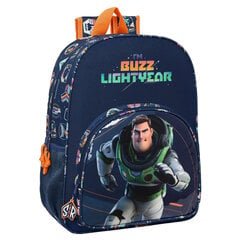 Koolikott ratastega Buzz Lightyear, Tumesinine (33 x 42 x 14 cm) hind ja info | Koolikotid, sussikotid | kaup24.ee