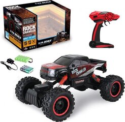 Kaugjuhitav maastur Rock Crawler 4WD 1:14, must, punane цена и информация | Игрушки для мальчиков | kaup24.ee