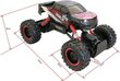 Kaugjuhitav maastur Rock Crawler 4WD 1:14, must, punane hind ja info | Poiste mänguasjad | kaup24.ee