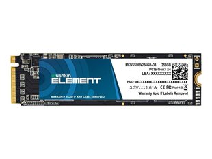 Mushkin Element, 256GB цена и информация | Внутренние жёсткие диски (HDD, SSD, Hybrid) | kaup24.ee