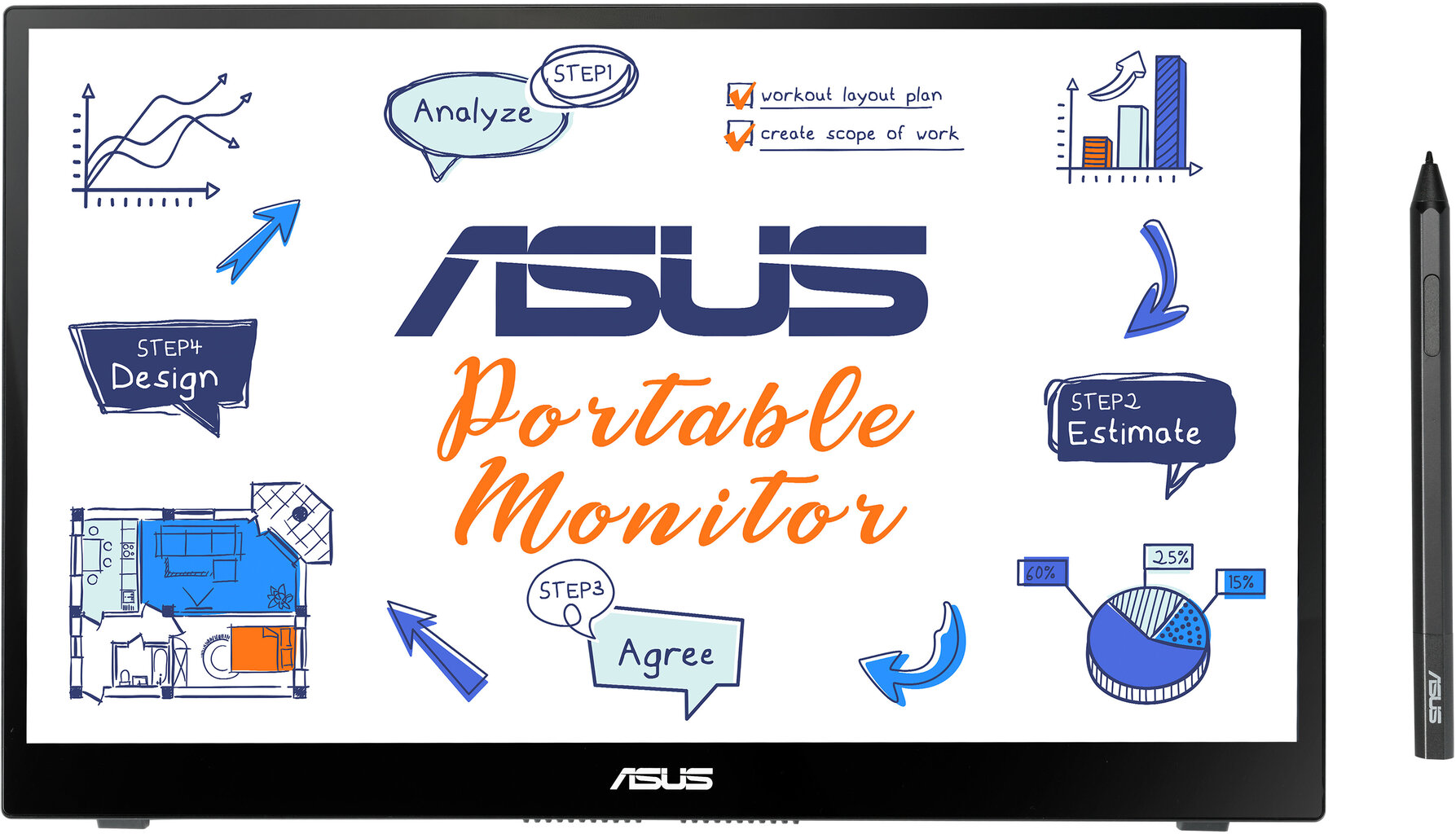 Asus ZenScreen Ink MB14AHD цена и информация | Monitorid | kaup24.ee