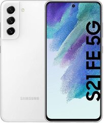 Samsung Galaxy S21 FE 5G 6/125GB SM-G990BZWDEUB White цена и информация | Мобильные телефоны | kaup24.ee