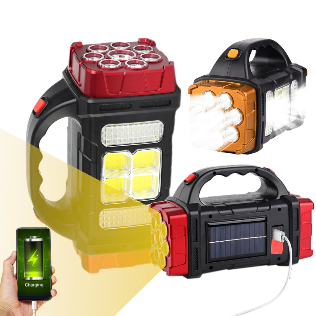 Taskulamp Lamp XL Solar Searchlight LED COB 2 tüüpi valgust 38W hind ja info | Valgustid ja lambid | kaup24.ee