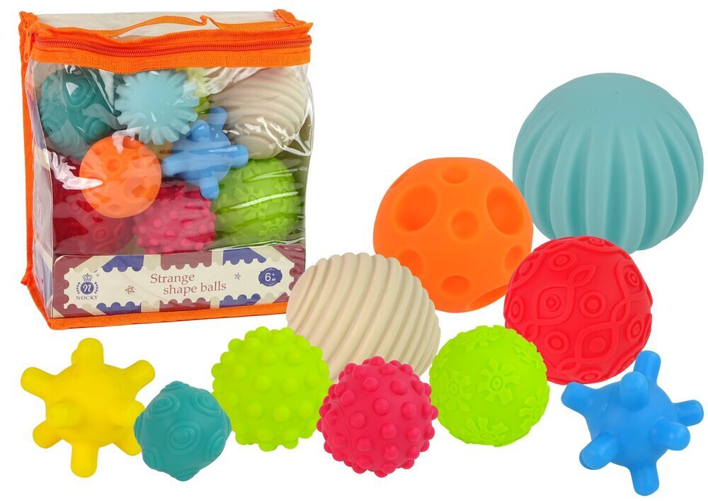 Sensoorsete pallide komplekt beebile, 10 tk, kujundid, värvid hind ja info | Imikute mänguasjad | kaup24.ee