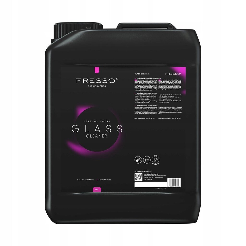 Klaaside puhastusvahend- Fresso Glass Cleaner 5L цена и информация | Autokeemia | kaup24.ee