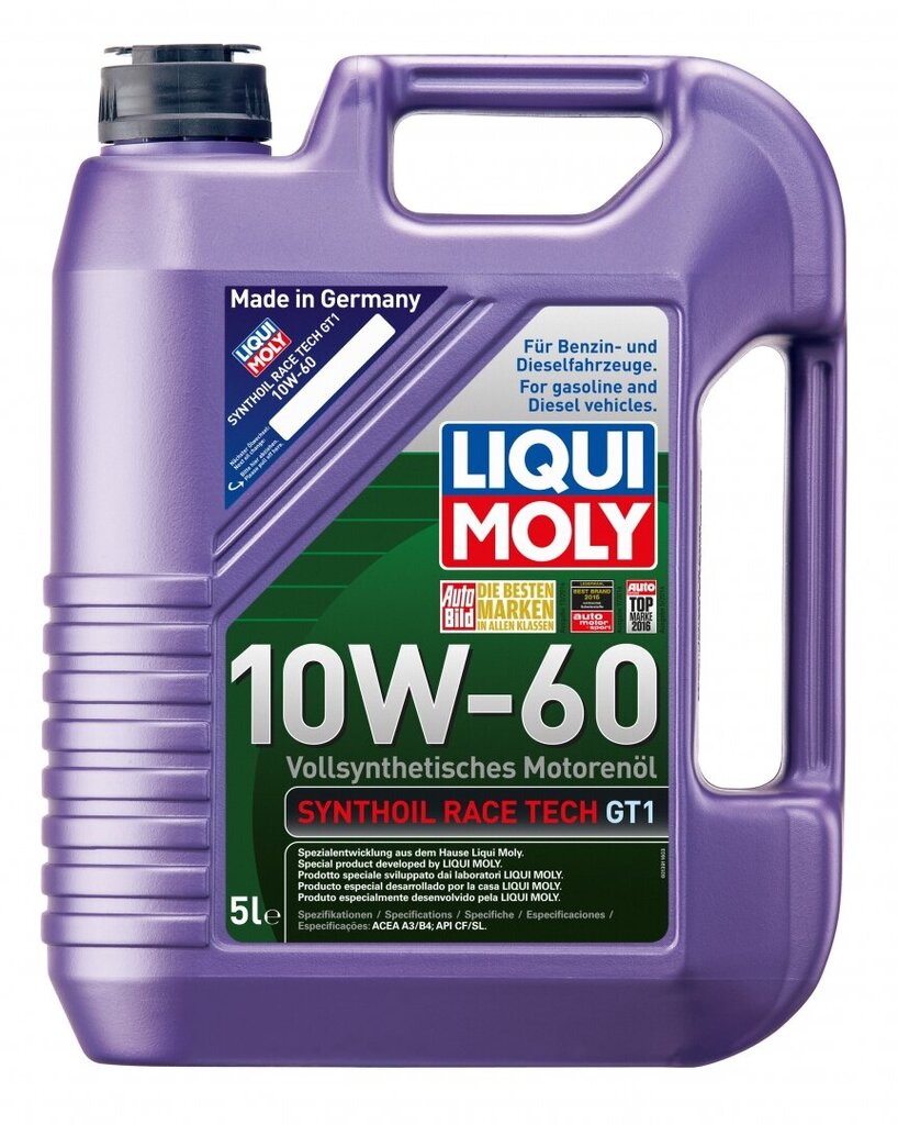 Täissünteetiline õli Liqui Moly Race Tech 5L GT1 10W60 цена и информация | Mootoriõlid | kaup24.ee