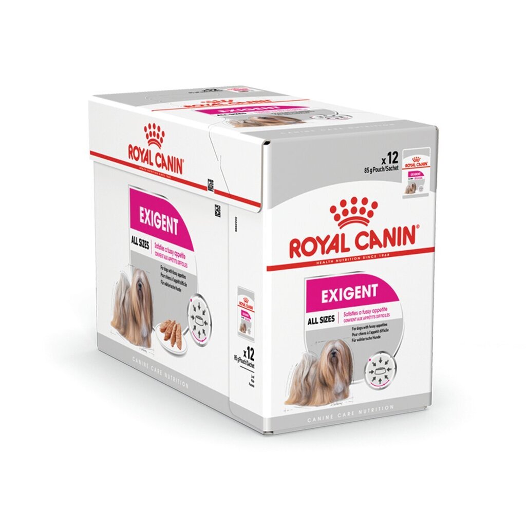 Royal Canin CCN Exigent märgtoit valivatele täiskasvanud koertele, 12 x 85g hind ja info | Konservid koertele | kaup24.ee