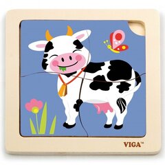 Развивающий пазл из дерева Viga Cow (2457) 3139 цена и информация | Игрушки для малышей | kaup24.ee