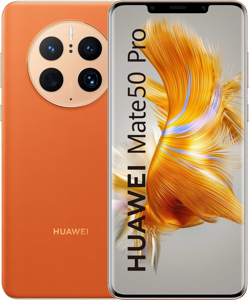 Телефон Huawei Mate 50 Pro 8/256GB Dual SIM 51097GNK Orange цена | kaup24.ee