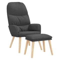 Кресло для отдыха с табуреткой, серое цена и информация | Кресла | kaup24.ee