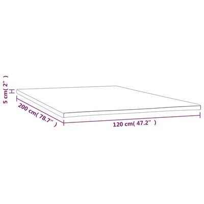 vidaXL kattemadrats 120x200x5 cm hind ja info | Kattemadratsid | kaup24.ee