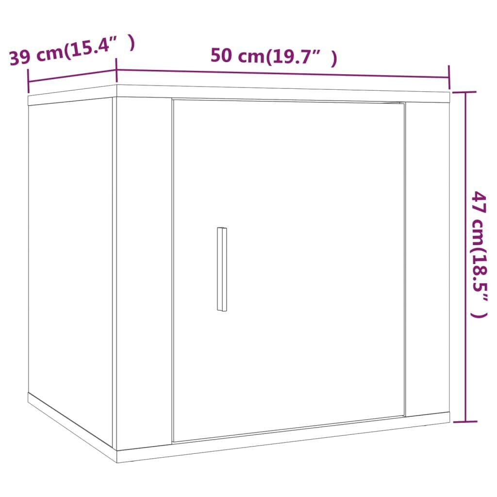 vidaXL öökapp, valge, 50 x 39 x 47 cm цена и информация | Öökapid | kaup24.ee