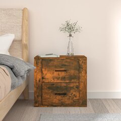 vidaXL seinale kinnitatav öökapp, suitsutatud tamm, 50x36x47 cm цена и информация | Прикроватные тумбочки | kaup24.ee