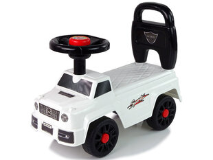 Pealeistutav auto Lean Toys QX-5500-2 koos seljatoega, White hind ja info | Imikute mänguasjad | kaup24.ee