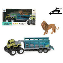 Veoauto lõvi figuuriga Trailer Truck hind ja info | Poiste mänguasjad | kaup24.ee