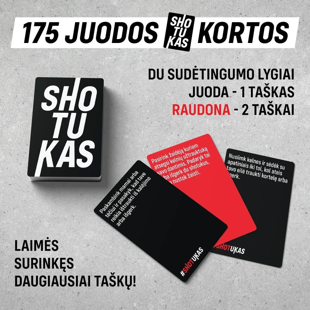 Lauamäng Shotukas 18+, 175tk kaarti hind ja info | Lauamängud ja mõistatused | kaup24.ee