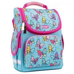 Kõva raamiga kooliseljakott Smart PG-11 "Bright butterfliesl", sinine цена и информация | Рюкзаки и сумки | kaup24.ee