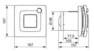 Ventilaator Soler&Palau Silent Dual 100 liikumis- ja niiskusanduriga, 5210640600 цена и информация | Вентиляторы для ванной | kaup24.ee