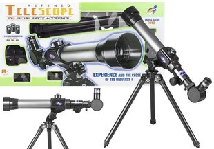 Детский телескоп для наблюдения за луной и звездами Refined, черный цена и информация | Игрушки для мальчиков | kaup24.ee