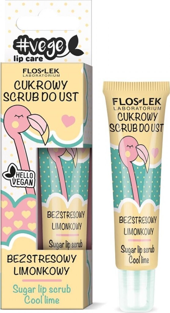 Suhkrukoorija huultele, laimiga Floslek Lip Care,14g hind ja info | Huulepulgad, -läiked, -palsamid, vaseliin | kaup24.ee