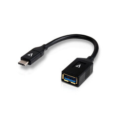 V7 V7U3C-BLK-1E, USB A - USB C цена и информация | Адаптеры и USB-hub | kaup24.ee