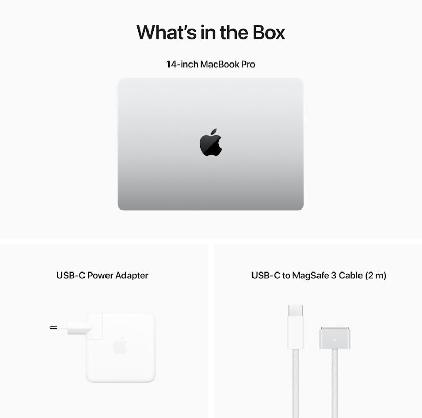 14-inch MacBook Pro: Apple M2 Pro chip with 12‑core CPU and 19‑core GPU, 1TB SSD - Silver MPHJ3ZE/A hind ja info | Sülearvutid | kaup24.ee