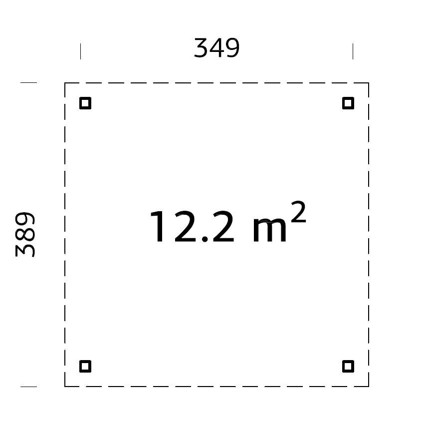 Katusealune Lucy 12,2 m² pruuni puidukaitsega ja 6 seinaelemendiga hind ja info | Varikatused ja aiapaviljonid | kaup24.ee