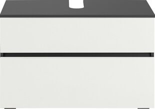 Нижний шкафчик для ванной Notio Living Wessel 80, темно-серый / белый цена и информация | Шкафчики для ванной | kaup24.ee