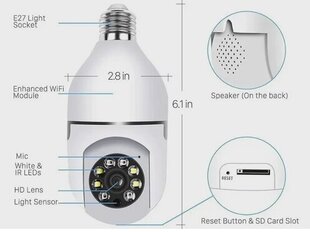 Выдвижная камера наблюдения Wi-Fi цена и информация | Valvekaamerad | kaup24.ee