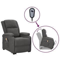 Откидное массажное кресло для отдыха, серое цена и информация | Кресла в гостиную | kaup24.ee