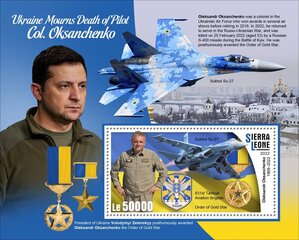 Postmargid "Ukraine Mourns Death of Pilot Col. Oksanchenko" hind ja info | Postmargid | kaup24.ee