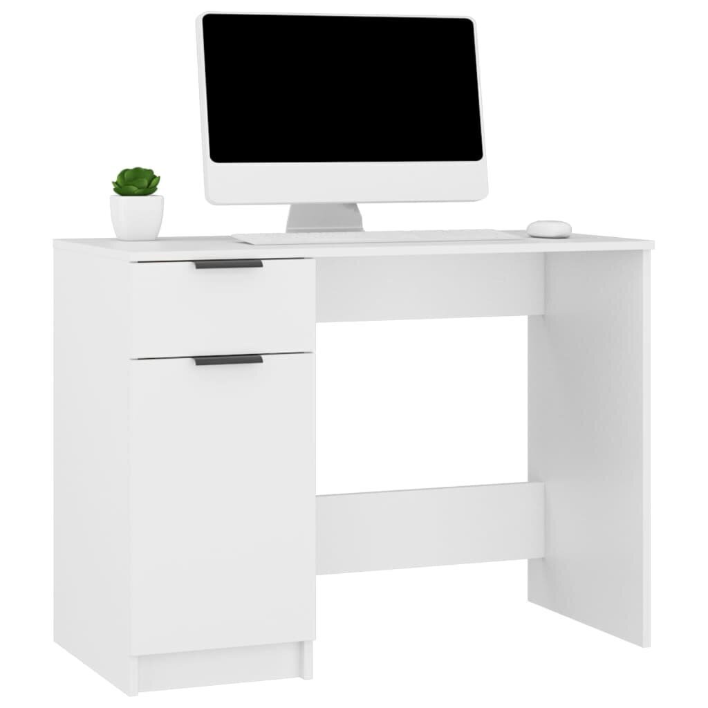 vidaXL kirjutuslaud, valge, 100 x 50 x 75 cm, tehispuit hind ja info | Arvutilauad, kirjutuslauad | kaup24.ee