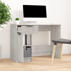 vidaXL kirjutuslaud, betoonhall, 100 x 50 x 75 cm, tehispuit hind ja info | Arvutilauad, kirjutuslauad | kaup24.ee