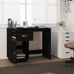 vidaXL kirjutuslaud, must, 95x50x75 cm, männipuit hind ja info | Arvutilauad, kirjutuslauad | kaup24.ee