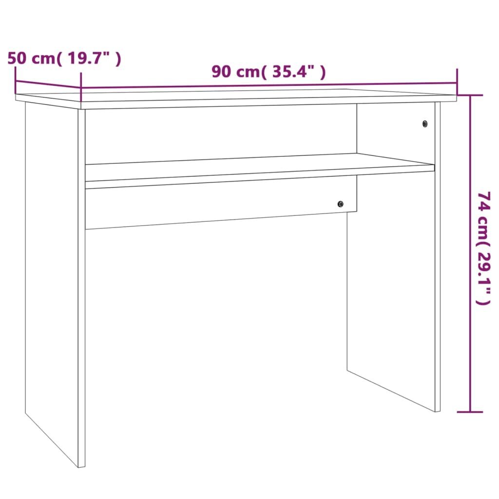 vidaXL kirjutuslaud, suitsutatud tamm, 90 x 50 x 74 cm, tehispuit цена и информация | Arvutilauad, kirjutuslauad | kaup24.ee